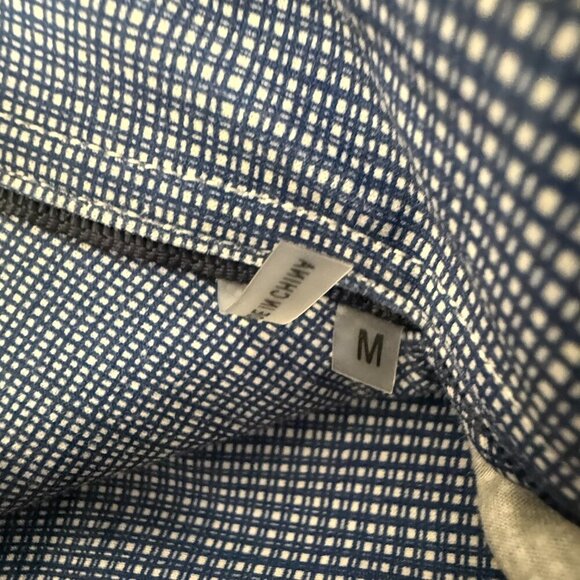 Bugatchi Long Sleeve Button Up Shirt 8-Way Stretch Blue & White Dimensional M - Picture 3 of 8